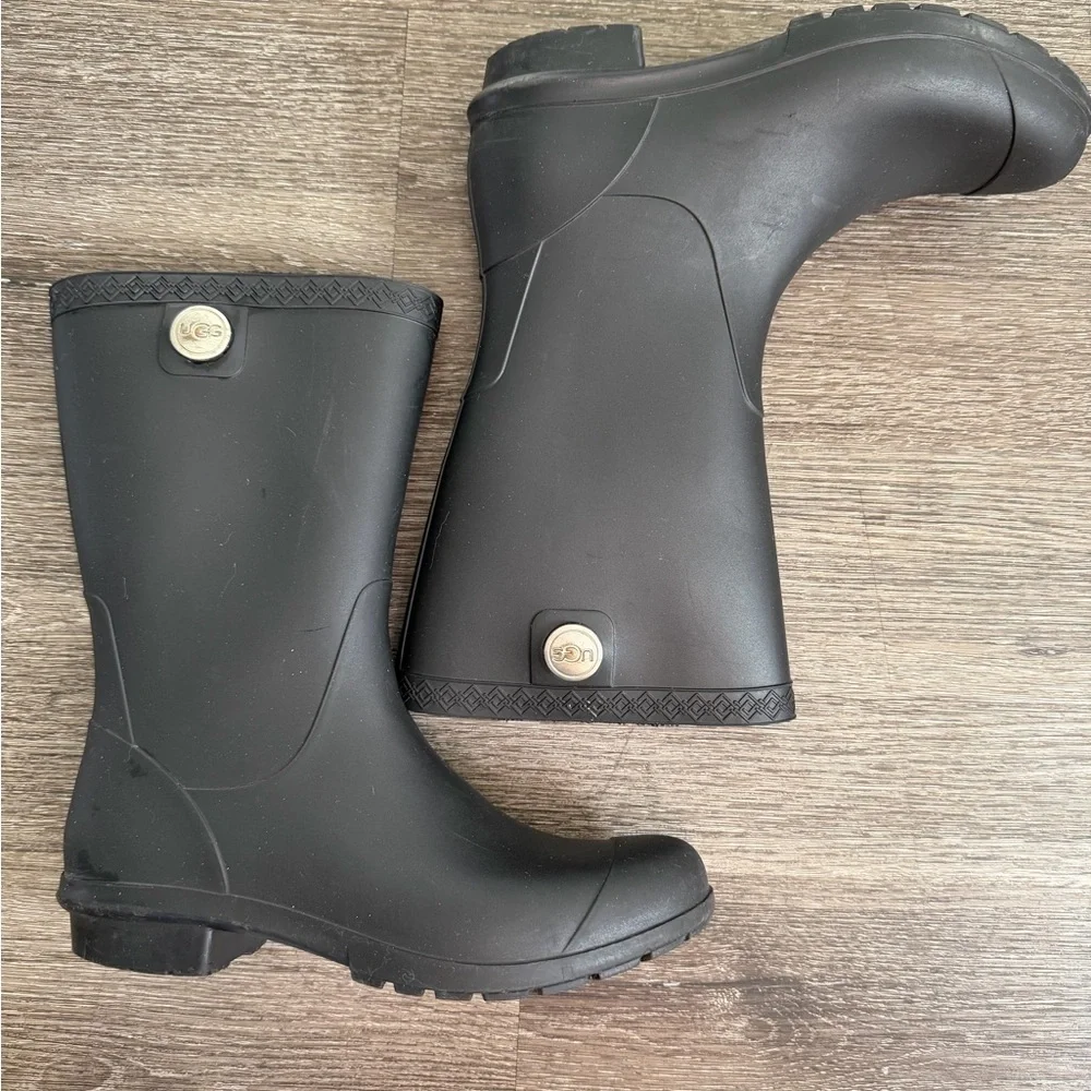 UGG Black Rubber Boots